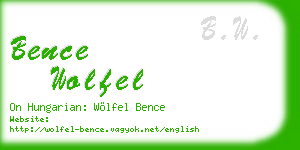 bence wolfel business card